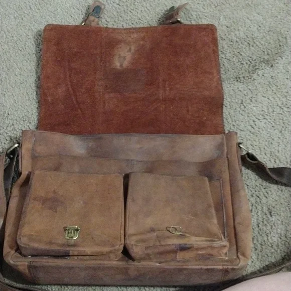 All leather leaderachi laptop bag - Picture 3 of 5